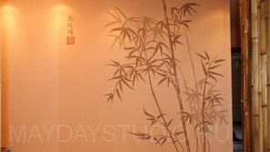 Декоративная роспись в квартире - ″бамбук″